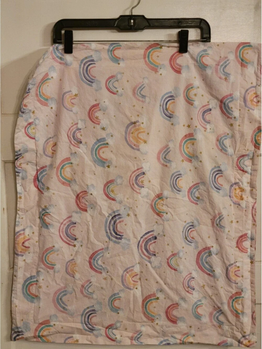 Pottery Barn Kids Rainbow Cloud Organic Duvet Cover And 2 Shams Pink Base Color